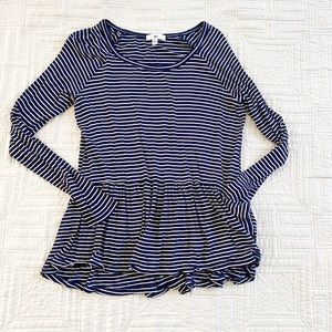 BP peplum striped top